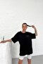 Black Oversize Unisex T-Shirt - No War More Techno Print - 5