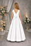 Girl's Sudem Model A-Line Pleated Plain Satin Long Dress Graduation Birthday Prom Dress - 3