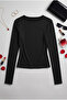 Women's Basic Long Sleeve Boat Neck Fit Body Blouse - 4