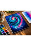Wise Owl A4 Watercolor and Acrylic Notebook 350 Gr 15 Sheets Granulated Snowflake Textured Paper Spiral Bound Hard Cover - 6