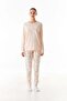 Rabbit Embroidered Crew Neck 2 Piece Pajamas Set - 8