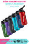 1500ml New Collection Mega Size Silicone Straw with Measurement Scale Transparent Body with Hand Strap Tritan Sports Water Bottle Bpa Free No Odor - 7