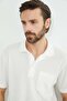 Patterned Single Pocket Polo Collar T-Shirt - 7