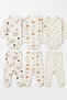 100% Cotton Baby 3-Piece Set Ribbed Cotton Patterned Long Sleeve Bodysuit and Bottom-Top Set (0-3, 3-6, 6-9 Months) - 8
