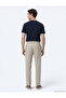 Mink Woven Carrot Fit Casual Cotton Blend Trousers - 4