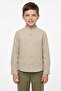 100% Cotton Linen Look Boys' Shirt