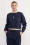 3 Thread Teddy Bear Embroidered Crew Neck Sweatshirt - 3