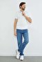 Striped Half-Zip Polo Collar Knitwear T-Shirt - 5