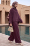 Dusky Blue Cape Shirt Set - 3