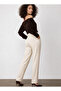 High Waist Button Detail Carrot Cut Pants - 2