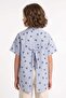Striped Girls' Shirt with Slits on the Back - 3