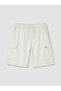 Xside Ecru Regular Fit Men's Gabardine Cargo Shorts - 5