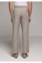 Regular Fit Mid Waist Straight Leg Men's Beige Trousers - 2