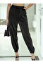 Women's High Waist Lace-Up Parachute Pants with Pockets and Elastic Cuffs - 3