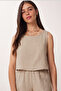 Muslin Blouse Shorts Set Lmc0063 Cream - 4