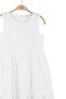 Nk Girl's Sleeveless Embossed Dress 4-8 Years Old White - 6