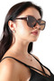 Women's uv400 brown gradient butterfly sunglasses 23058 c3 deg - 4