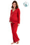Piped Detail Pajama Set Suitable for Pregnant and Postpartum Women