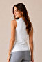 Women's Viscose Sleeveless T-Shirt White - Soft and Comfortable - 2