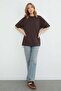 Basic Crew Neck Oversize T-Shirt - 4