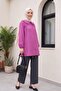Baby Collar Buttoned Tunic - Pink - 4