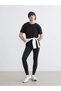 Black crew neck Oversized women's sports t-shirt - 3