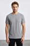 Honeycomb Fabric Crew Neck T-Shirt - 2