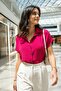 Women's Fuchsia Short Sleeve Shirt ARM-19Y001065