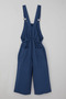 Girl's Salopet Jumpsuit with Strap and Ring Detail, Ages 8-14, Indigo - 4