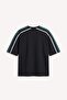 Loose Fit Crew Neck Short Sleeve Black T-Shirt G6484Ax26Sm - 2