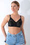 Zngzrmll Black Gathering Bra - 502 - (102240) Size 105