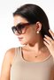 Women's uv400 cat eye brown sunglasses 23031 c3 light color - 5