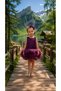 Ombre Tulle Detailed Children's Dress
