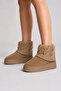 Sweater Suede Thick Sole Winter Women's Boots with Fur Inside - Mink - 2