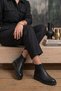 ROSALINDA WOMEN'S BOOTS WITH SIDE RUBBER DETAIL GENUINE LEATHER BLACK - 3