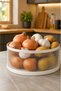 Elis Metal Basket White 30 cm X 15 cm | |   Metal Onion Bucket Potato Garlic Kitchen Balcony Organizer Metal Fruit Bowl Crisper Decorative Fruit Basket Desktop Countertop Serving Tray Organizer - 2