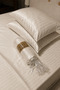 Striped Micro Satin Elastic Bed Sheet and Pillow Set Single and Double Size Shiny Soft Textured Fitted - 5