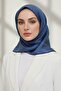 Women's Twill Silk Scarf Indigo - Navy Blue - 3
