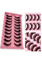 10 Pairs of Delicate False Eyelashes, Fluffy Lightweight Eyelashes, Imitating Cat Eye Eyelashes, ... - 5
