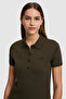 Women's Dark Khaki Basic T-Shirt 50323461-Vr111 - 2