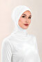 White Cotton Neck Collar Hijab Bonnet |   Non-Slip Flexible Cap |   Comfortable for Daily Use