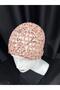 19069 Pink Handmade Sequined Knitted Beanie Hat Bandana - 3