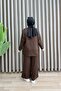 Diamond Suit Crystal Glittery Shiny Fabric Women's Brown Comfortable Cut Modest Dress Two-Piece Suit - 2