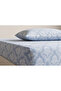 Ranforce Oversized Double Dress Set - Blue Damask, 180X200 Cm, 30 cm Elastic - 3