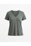 Gray V-Neck Modal T-Shirt - 2