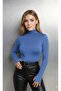 Round Neck Women's Long Sleeve Stretch Fabric Bodysuit with Toes
