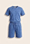 Boy's T-Shirt and Shorts Set Self-Patterned Lycra Combed Cotton 100% Cotton - 4