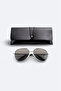 نظارات شمسية بإطار مربع أسود B008809 - 5
