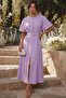HIGH-QUALITY MIDI DRESS WITH SLIT DETAIL AND BELT - 4