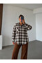 Women's Relaxed Plaid Melton Shirt - 3
